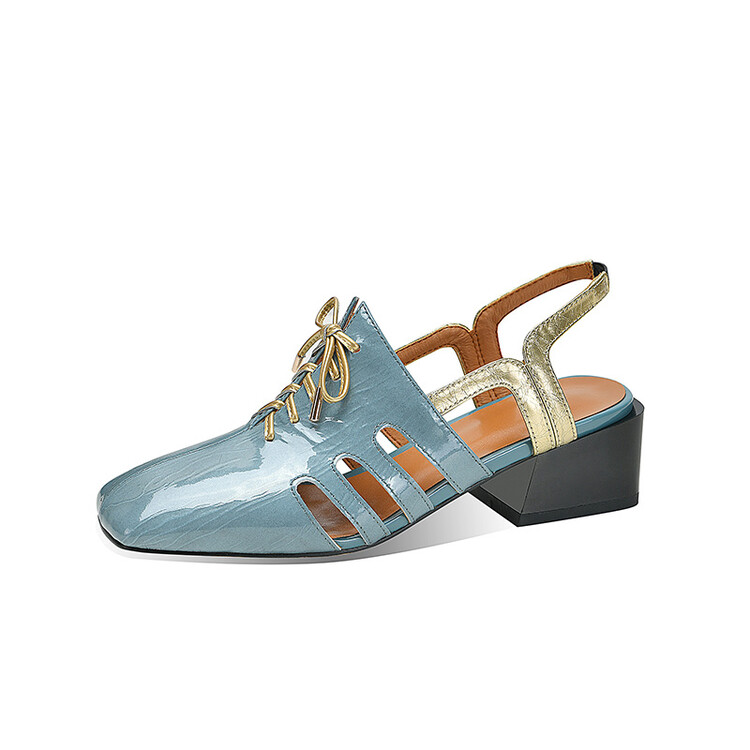 20220318174938972202203181749389724_750.jpg Women's Closed Toe Low Heel Slippers with Patent Leather Color Block