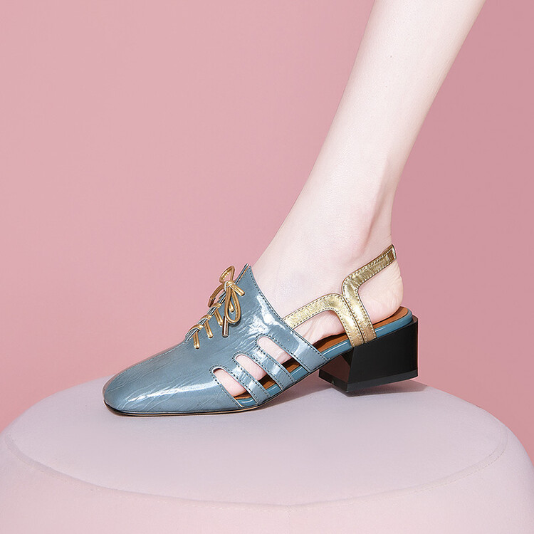 20220318174944424202203181749444246_750.jpg Women's Closed Toe Low Heel Slippers with Patent Leather Color Block
