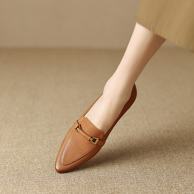 20230215828103008_750.jpg Women's Fashion Loafers Slip-On Pointed Toe Mid Chunky Heel