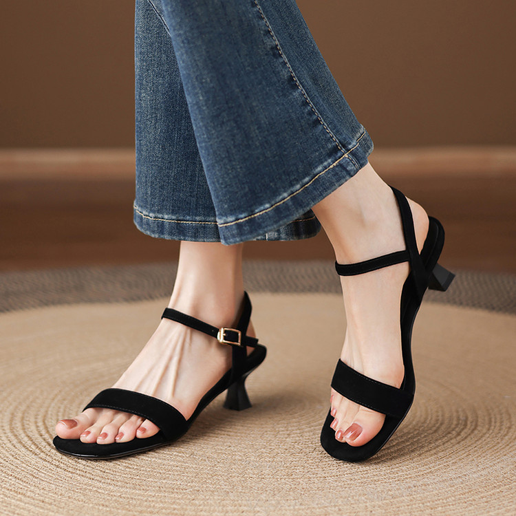 20260427680693076_750.jpg Women's Open Toe Stiletto Sandals in Leather and Suede